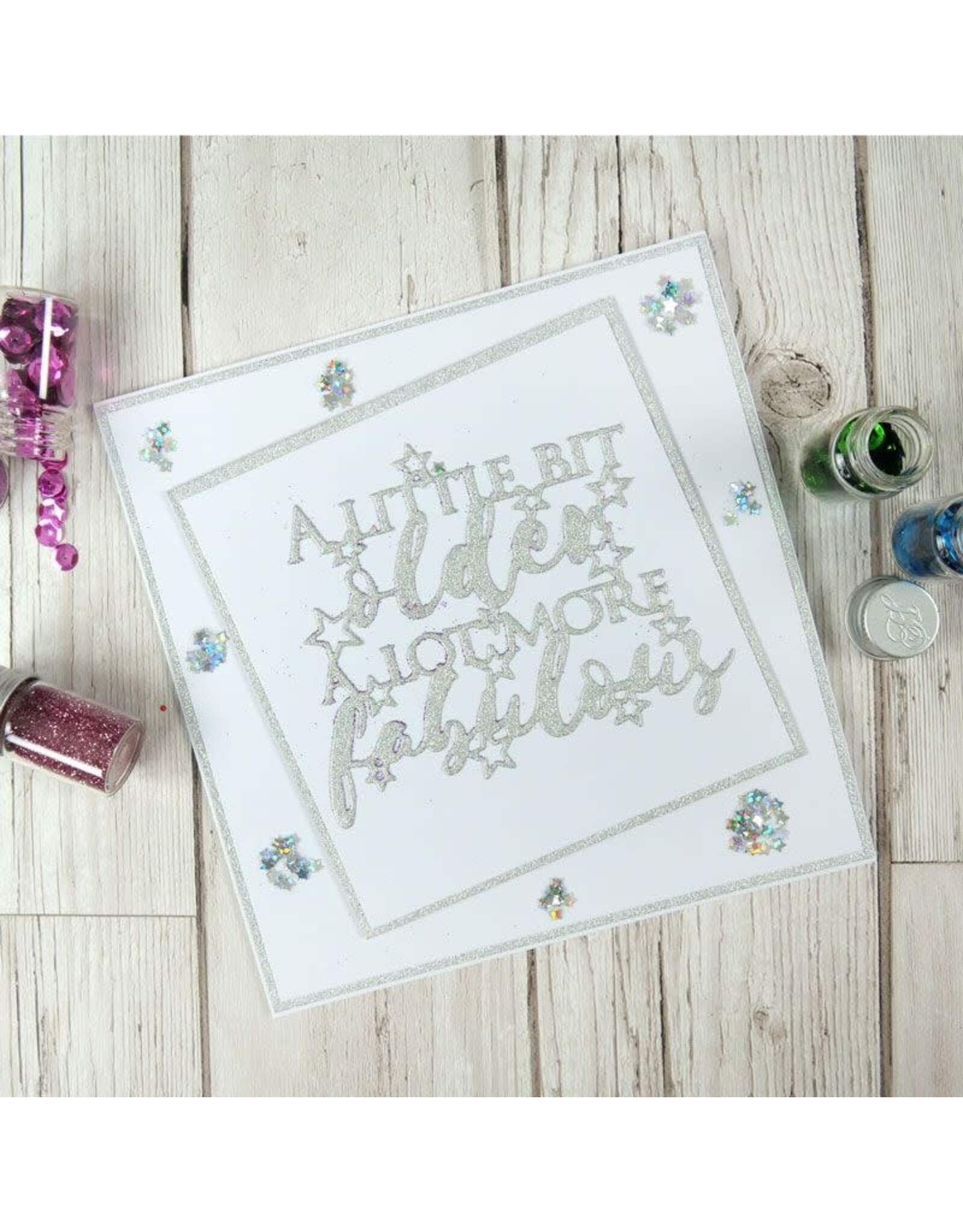 HUNKYDORY CRAFTS LTD. HUNKYDORY DIAMOND SPARKLES SHIMMER CARDSTOCK SILVER 10 X A4 200GSM