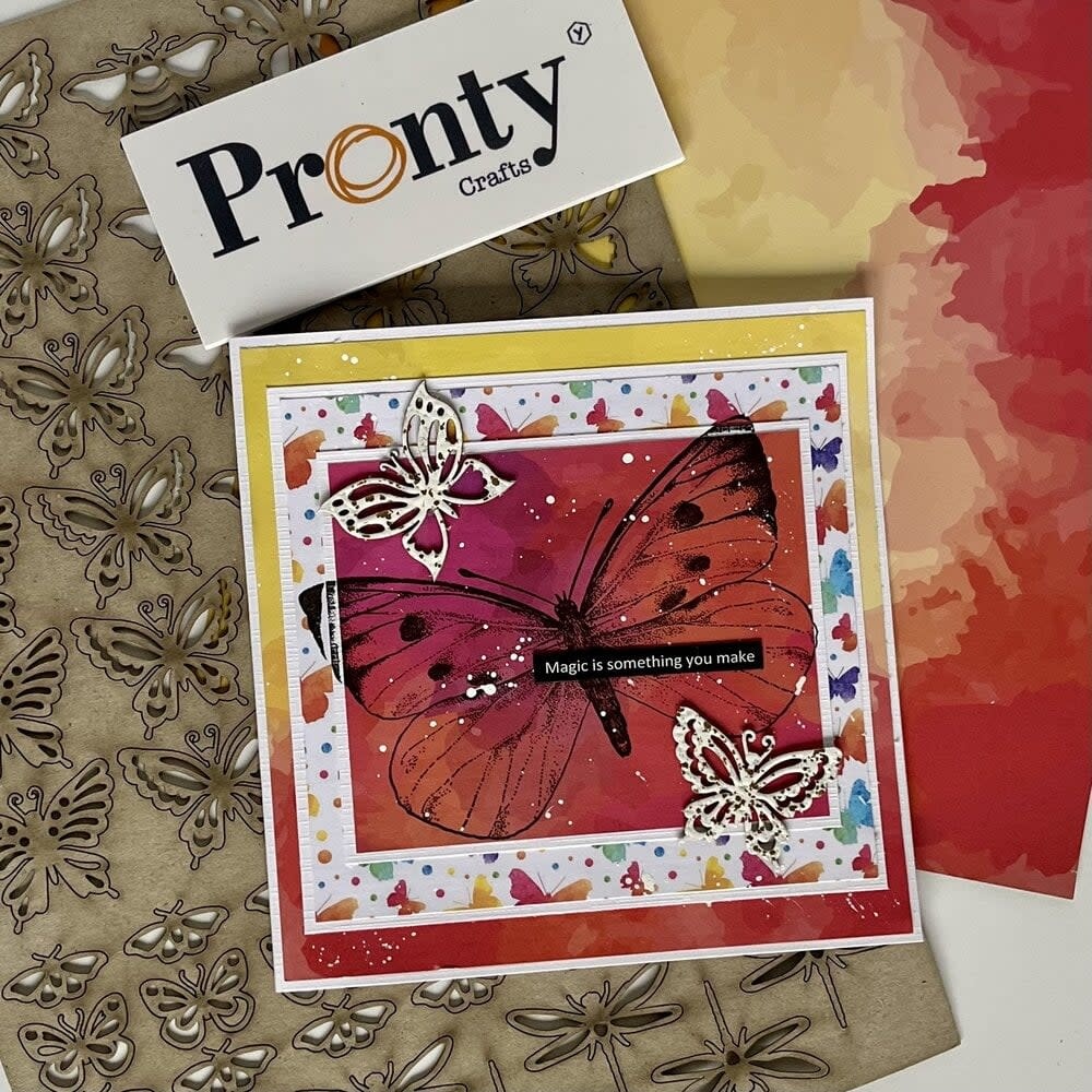 PRONTY CRAFTS DESIGNER PAPER BEAUTIFUL BUTTERFLY 8x8 PAPER PACK