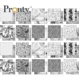 PRONTY CRAFTS PRONTY CRAFTS DESIGNER PAPER NUMBER AND LETTERS 8x8 PAPER PACK