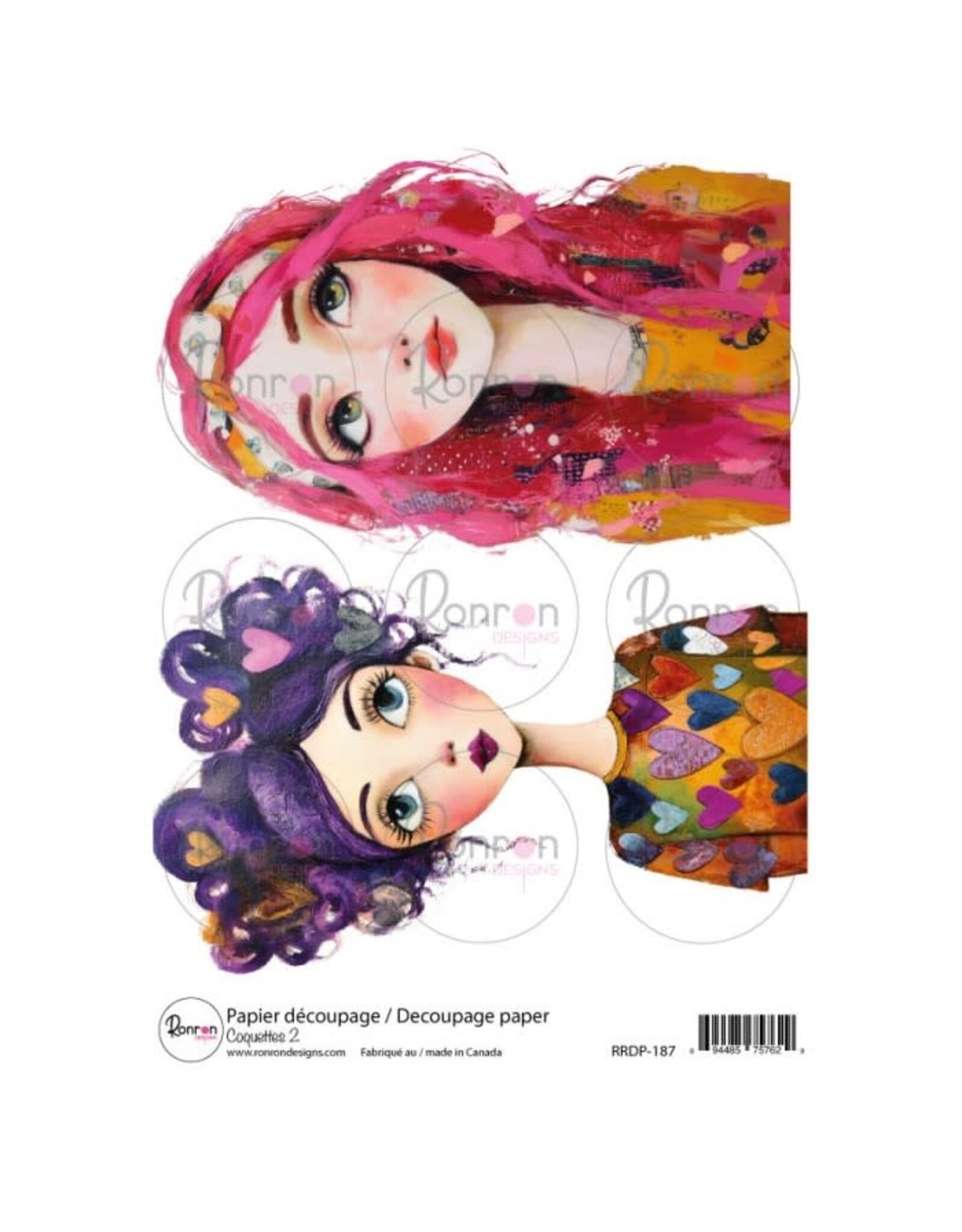 RONRON DESIGNS RONRON DESIGNS COQUETTES 2 RICE PAPER