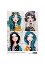 RONRON DESIGNS RONRON DESIGNS FEMMES À POIS 2 RICE PAPER