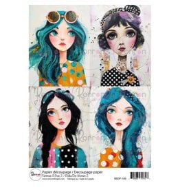 RONRON DESIGNS RONRON DESIGNS FEMMES À POIS 2 RICE PAPER