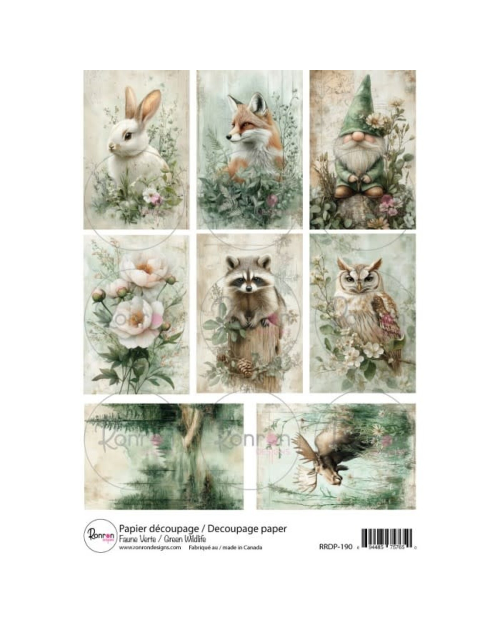 RONRON DESIGNS RONRON DESIGNS FAUNE VERTE RICE PAPER