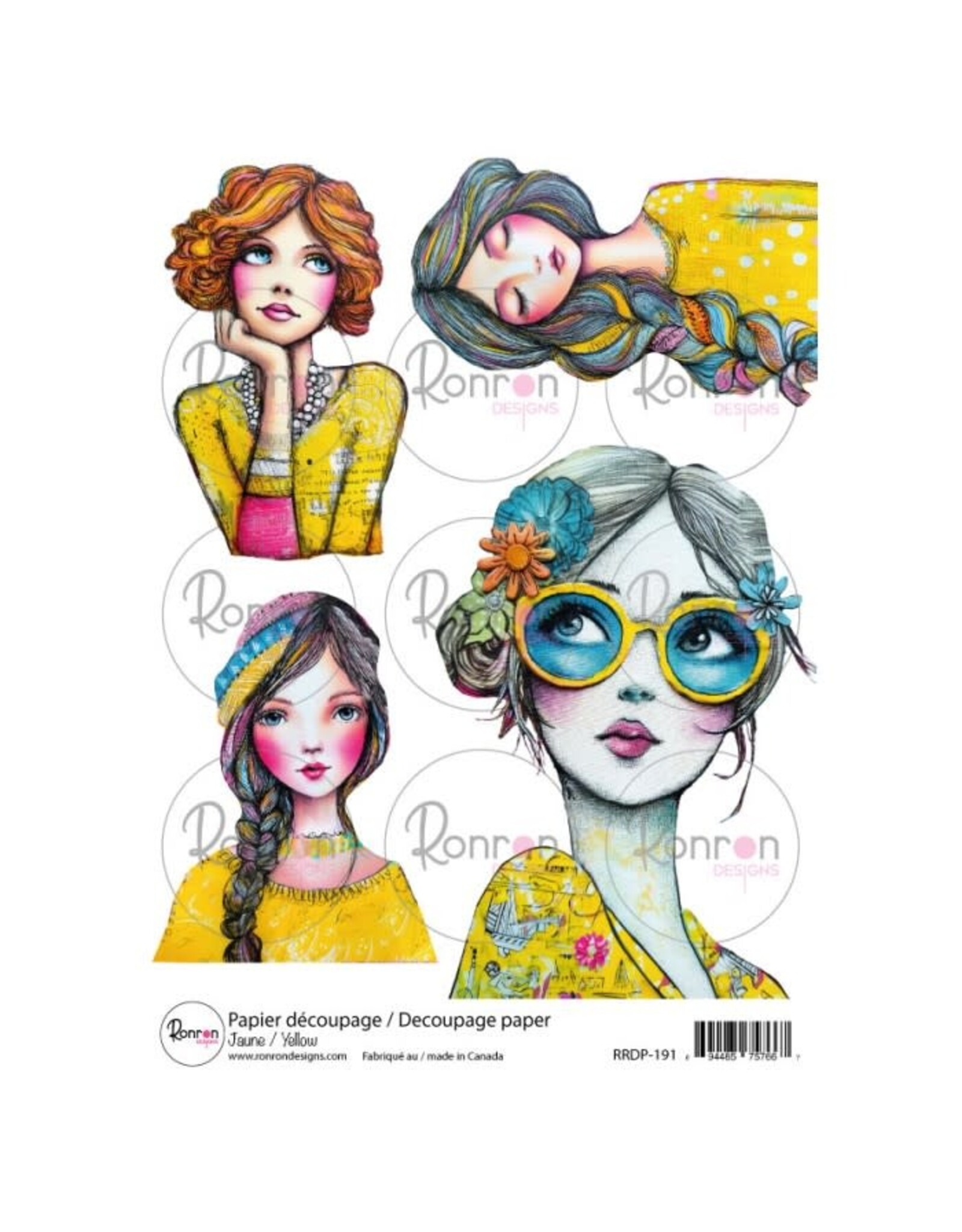 RONRON DESIGNS RONRON DESIGNS JAUNE RICE PAPER