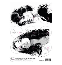 RONRON DESIGNS RONRON DESIGNS NOIR ET BLANC RICE PAPER
