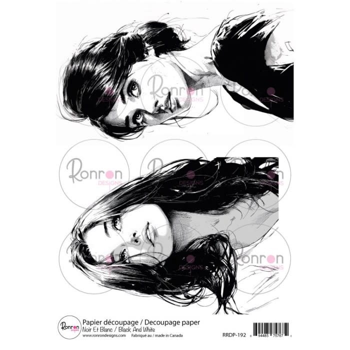 RONRON DESIGNS RONRON DESIGNS NOIR ET BLANC RICE PAPER