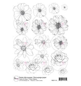 RONRON DESIGNS RONRON DESIGNS TRACÉS DE FLEURS RICE PAPER