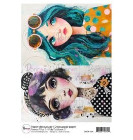 RONRON DESIGNS RONRON DESIGNS FEMMES À POIS 3 RICE PAPER