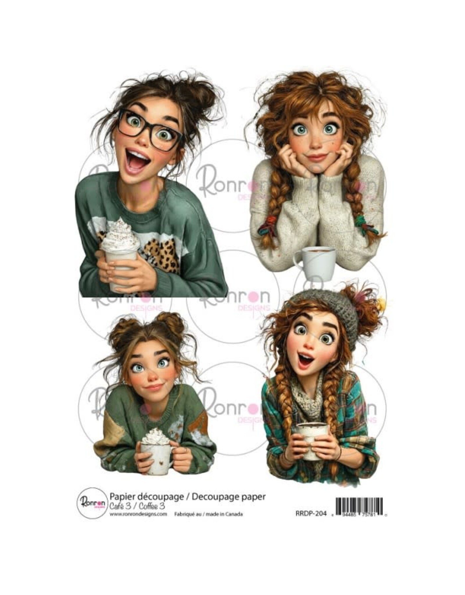 RONRON DESIGNS RONRON DESIGNS CAFÉ 3 RICE PAPER