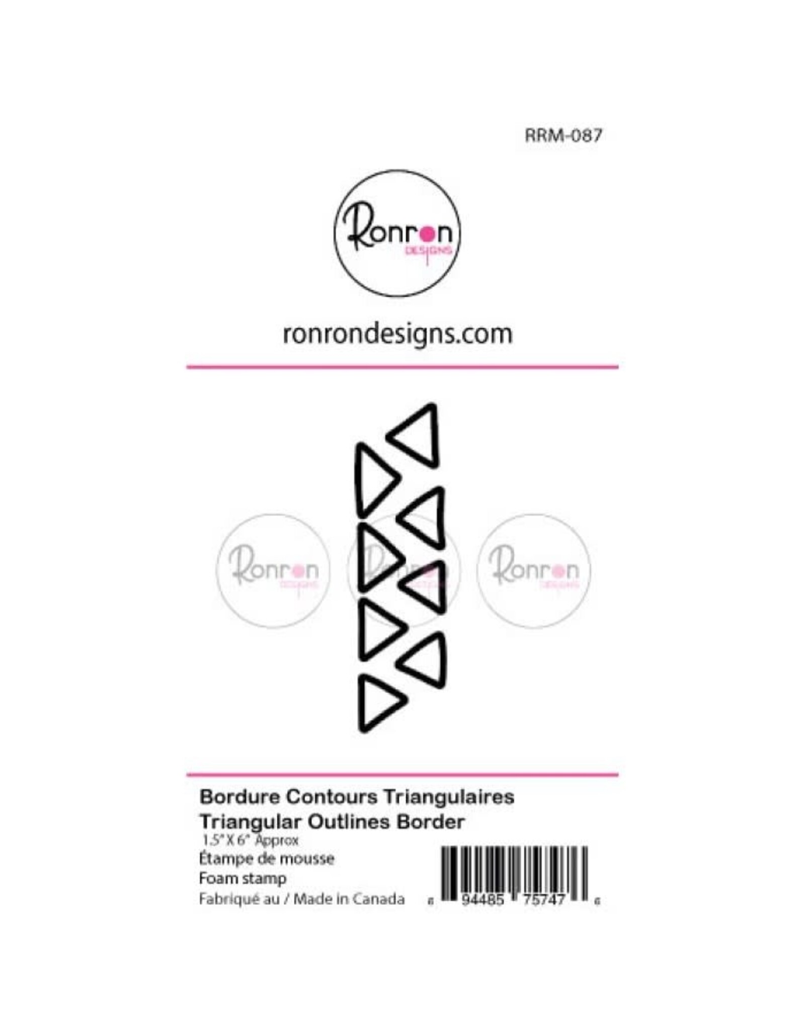RONRON DESIGNS RONRON DESIGNS BORDURES CONTOURS TRIANGULAIRES MOYEN FOAM STAMP