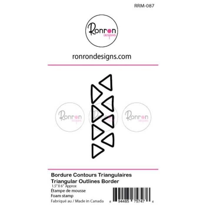 RONRON DESIGNS RONRON DESIGNS BORDURES CONTOURS TRIANGULAIRES MOYEN FOAM STAMP