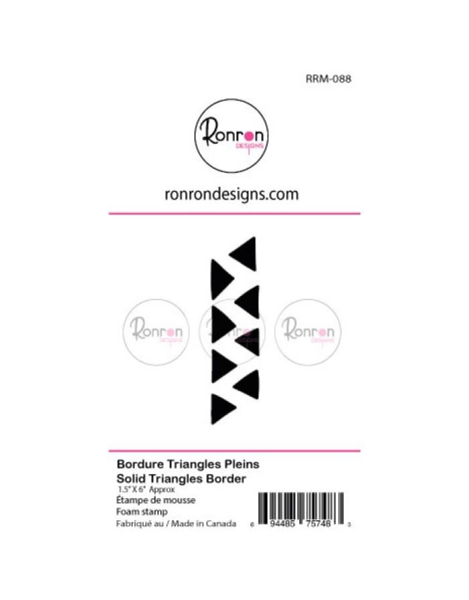RONRON DESIGNS RONRON DESIGNS BORDURES TRIANGLES PLEINS MOYEN FOAM STAMP