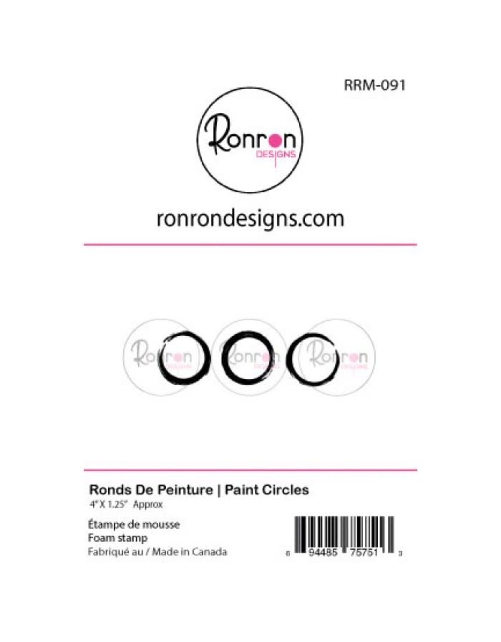 RONRON DESIGNS RONRON DESIGNS RONDS DE PEINTURE FOAM STAMP