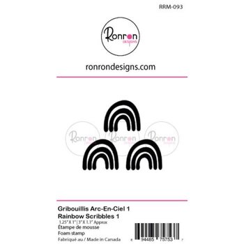 RONRON DESIGNS RONRON DESIGNS GRIBOUILLIS ARC-EN-CIEL 1 MOYENS FOAM STAMP SET