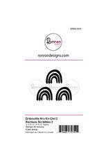 RONRON DESIGNS RONRON DESIGNS GRIBOUILLIS ARC-EN-CIEL 2 GRANDS FOAM STAMP SET