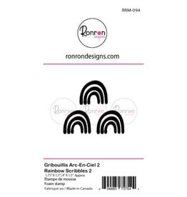 RONRON DESIGNS RONRON DESIGNS GRIBOUILLIS ARC-EN-CIEL 2 GRANDS FOAM STAMP SET