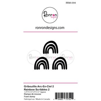 RONRON DESIGNS RONRON DESIGNS GRIBOUILLIS ARC-EN-CIEL 2 GRANDS FOAM STAMP SET