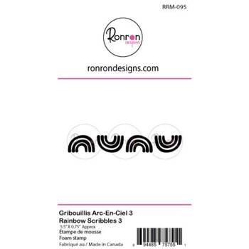 RONRON DESIGNS RONRON DESIGNS GRIBOUILLIS ARC-EN-CIEL 3 FOAM STAMP