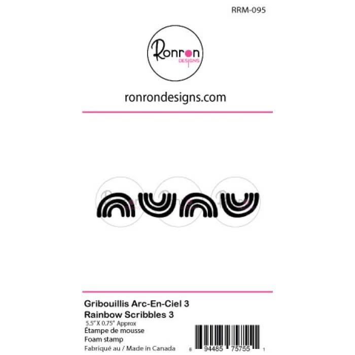 RONRON DESIGNS RONRON DESIGNS GRIBOUILLIS ARC-EN-CIEL 3 FOAM STAMP