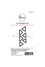 RONRON DESIGNS RONRON DESIGNS BORDURE CONTOURS TRIANGULAIRES 2 GRAND FOAM STAMP