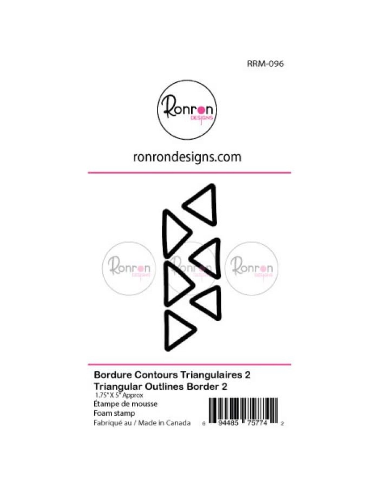 RONRON DESIGNS RONRON DESIGNS BORDURE CONTOURS TRIANGULAIRES 2 GRAND FOAM STAMP