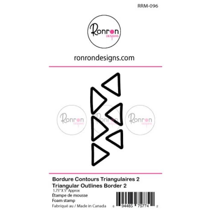 RONRON DESIGNS RONRON DESIGNS BORDURE CONTOURS TRIANGULAIRES 2 GRAND FOAM STAMP