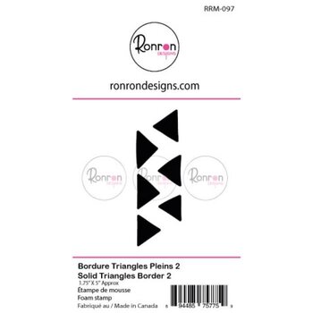 RONRON DESIGNS RONRON DESIGNS BORDURE TRIANGLES PLEINS 2 GRAND FOAM STAMP