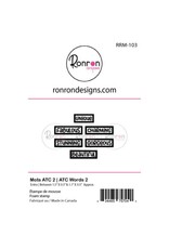 RONRON DESIGNS RONRON DESIGNS MOTS ATC ANGLAIS 2 FOAM STAMP SET