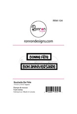 RONRON DESIGNS RONRON DESIGNS SOUHAITS DE FÊTE FOAM STAMP SET