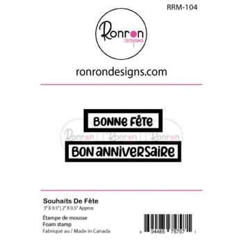 RONRON DESIGNS RONRON DESIGNS SOUHAITS DE FÊTE FOAM STAMP SET