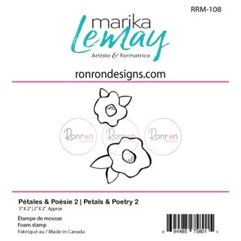 RONRON DESIGNS RONRON DESIGNS PÉTALES & POÉSIE 2 FOAM STAMP SET