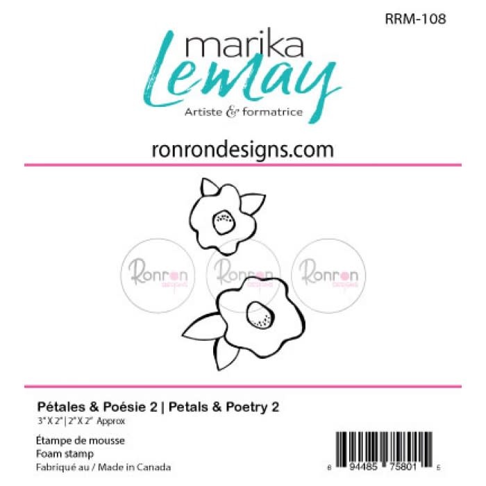 RONRON DESIGNS RONRON DESIGNS PÉTALES & POÉSIE 2 FOAM STAMP SET