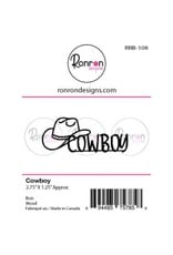 RONRON DESIGNS RONRON DESIGNS COWBOY WOOD PIECES