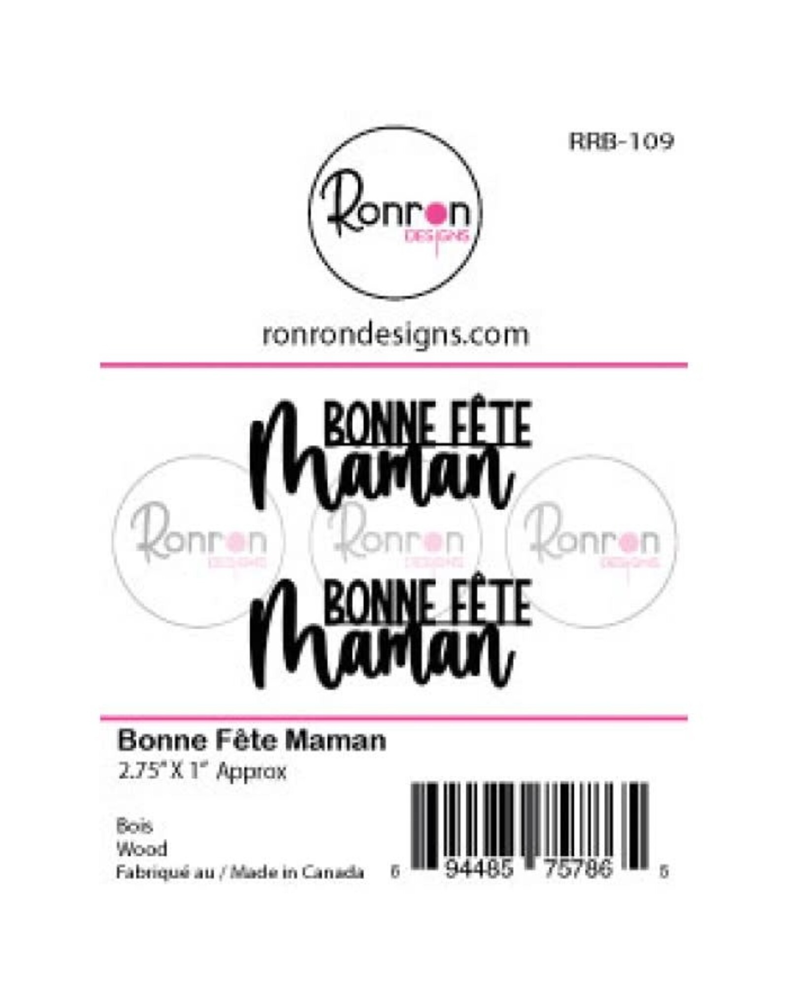 RONRON DESIGNS RONRON DESIGNS BONNE FÊTE MAMAN WOOD PIECES