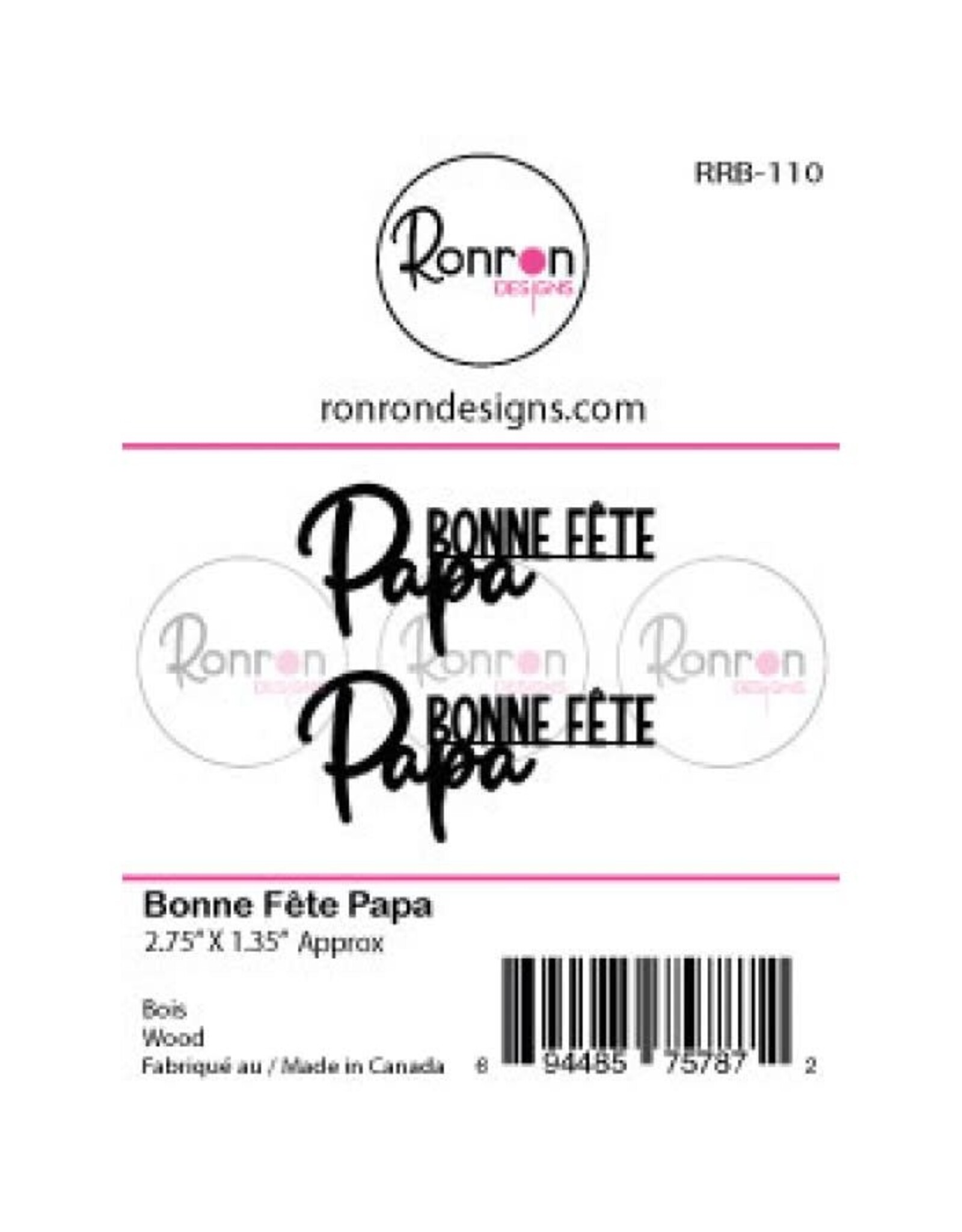 RONRON DESIGNS RONRON DESIGNS BONNE FÊTE PAPA WOOD PIECES