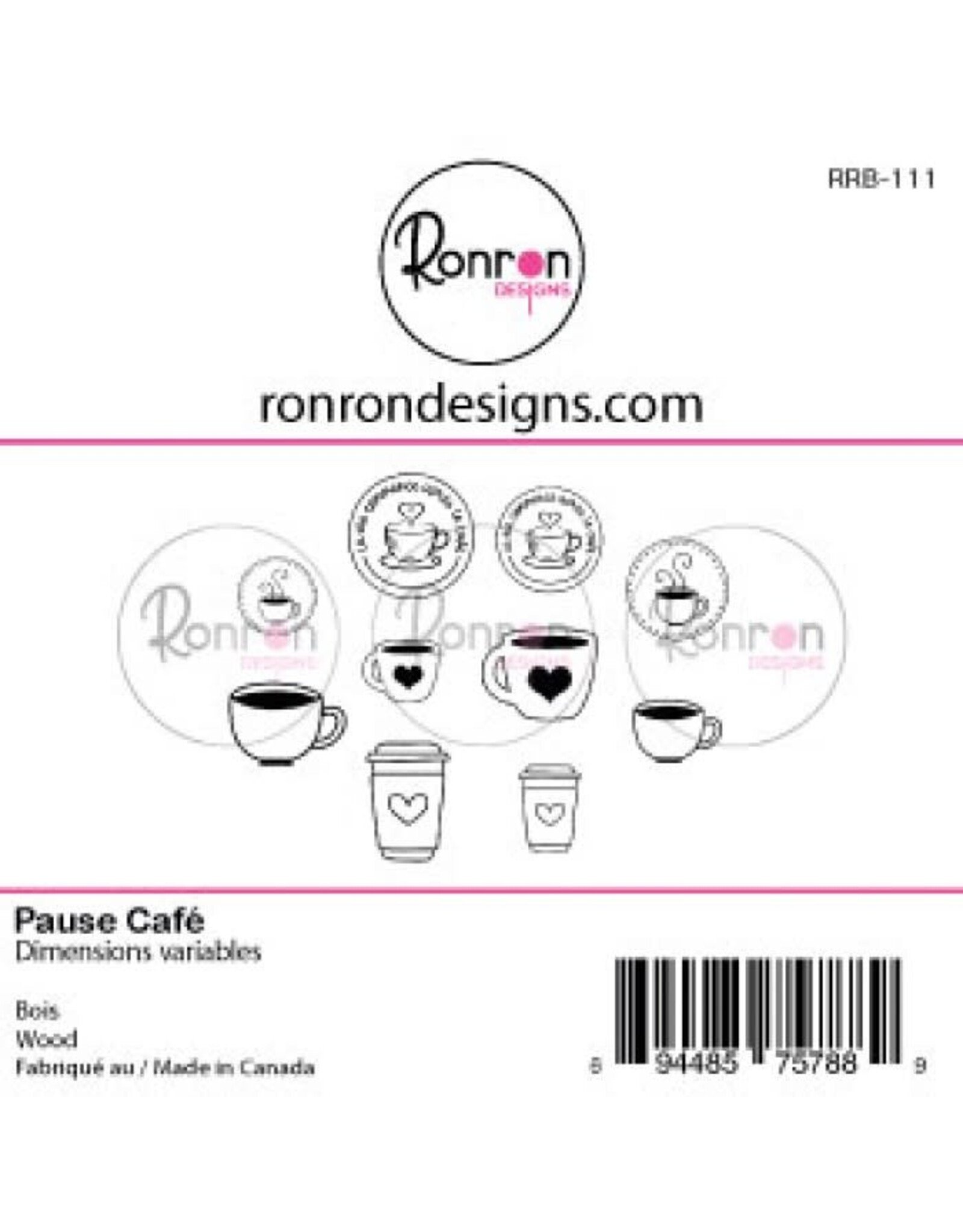 RONRON DESIGNS RONRON DESIGNS PAUSE CAFÉ WOOD PIECES