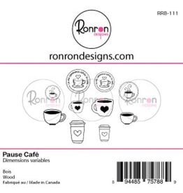 RONRON DESIGNS RONRON DESIGNS PAUSE CAFÉ WOOD PIECES