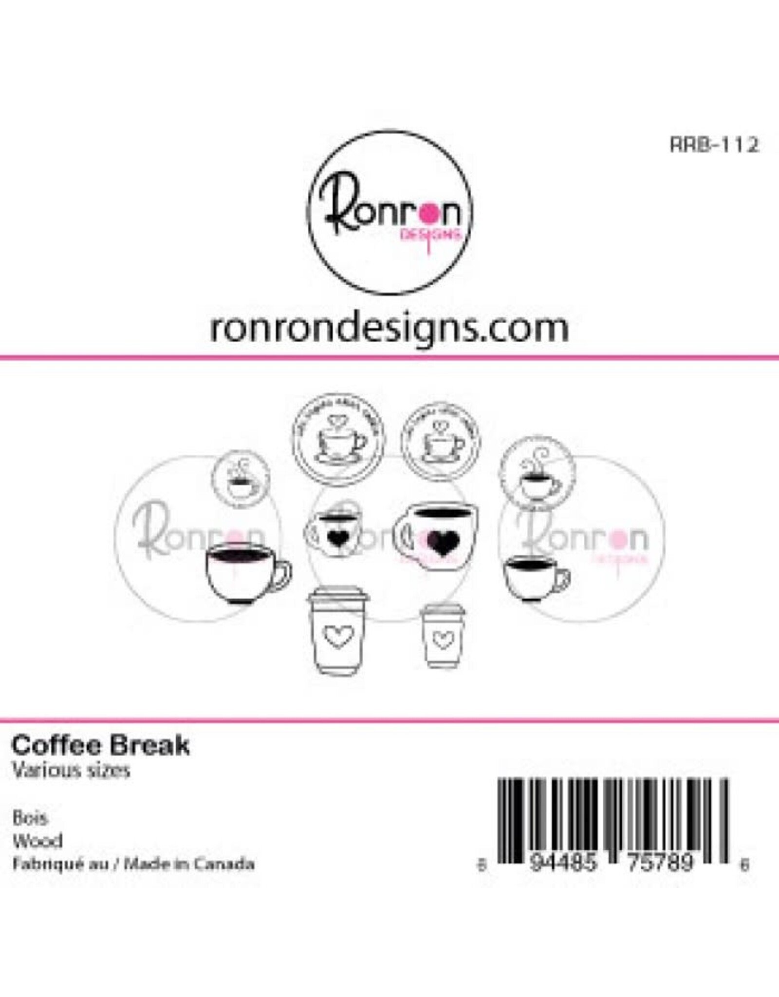 RONRON DESIGNS RONRON DESIGNS COFFEE BREAK WOOD PIECES