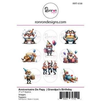 RONRON DESIGNS RONRON DESIGNS ANNIVERSAIRE DE PAPY TOPPERS