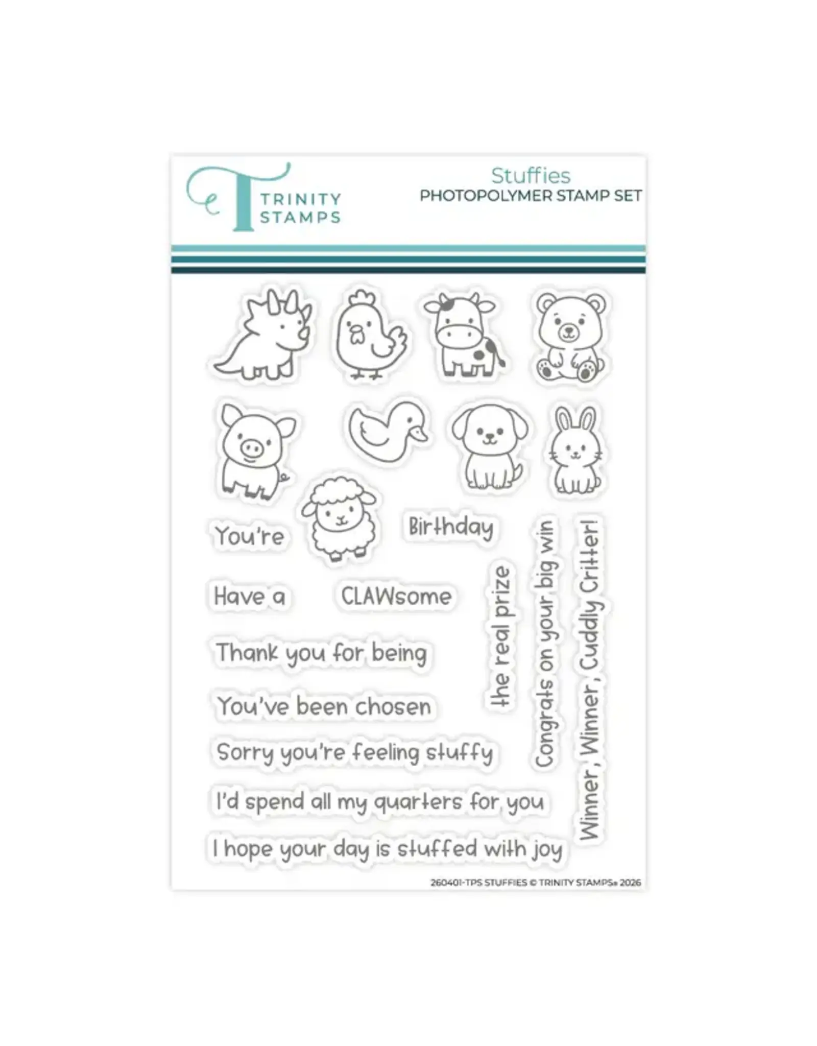 TRINITY STAMPS TRINITY STAMPS STUFFIES CLEAR STAMP SET