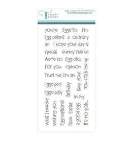 TRINITY STAMPS TRINITY STAMPS EGG-CEPTIONAL SENTIMENTS CLEAR STAMP SET