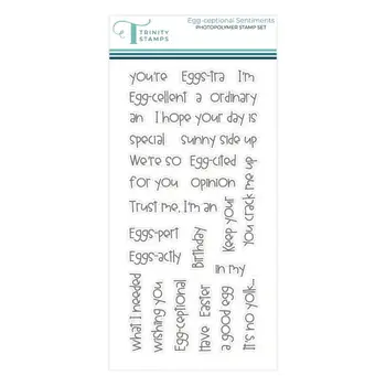 TRINITY STAMPS TRINITY STAMPS EGG-CEPTIONAL SENTIMENTS CLEAR STAMP SET