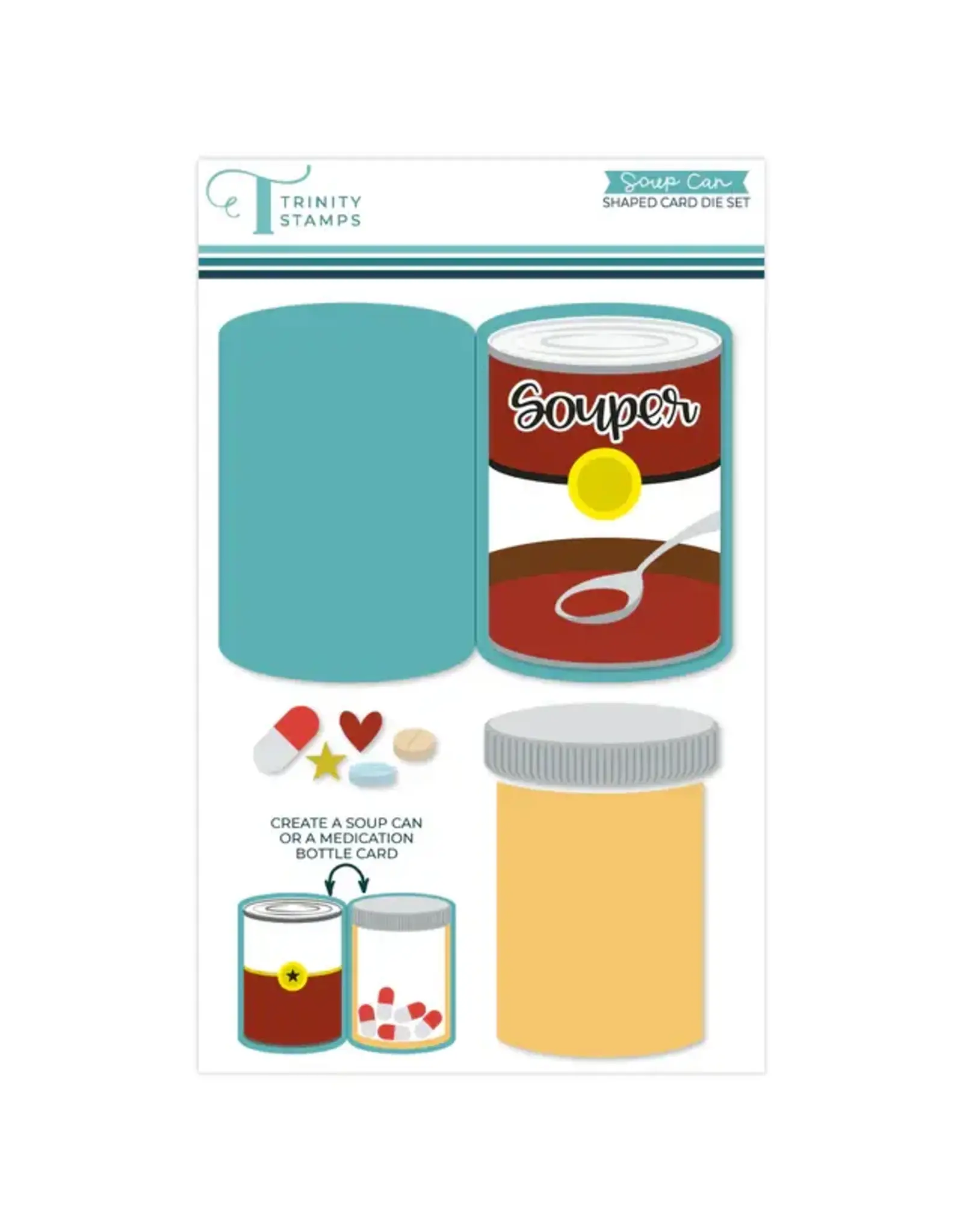 TRINITY STAMPS TRINITY STAMPS SOUP CAN-SHAPED CARD DIE SET