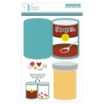 TRINITY STAMPS TRINITY STAMPS SOUP CAN-SHAPED CARD DIE SET