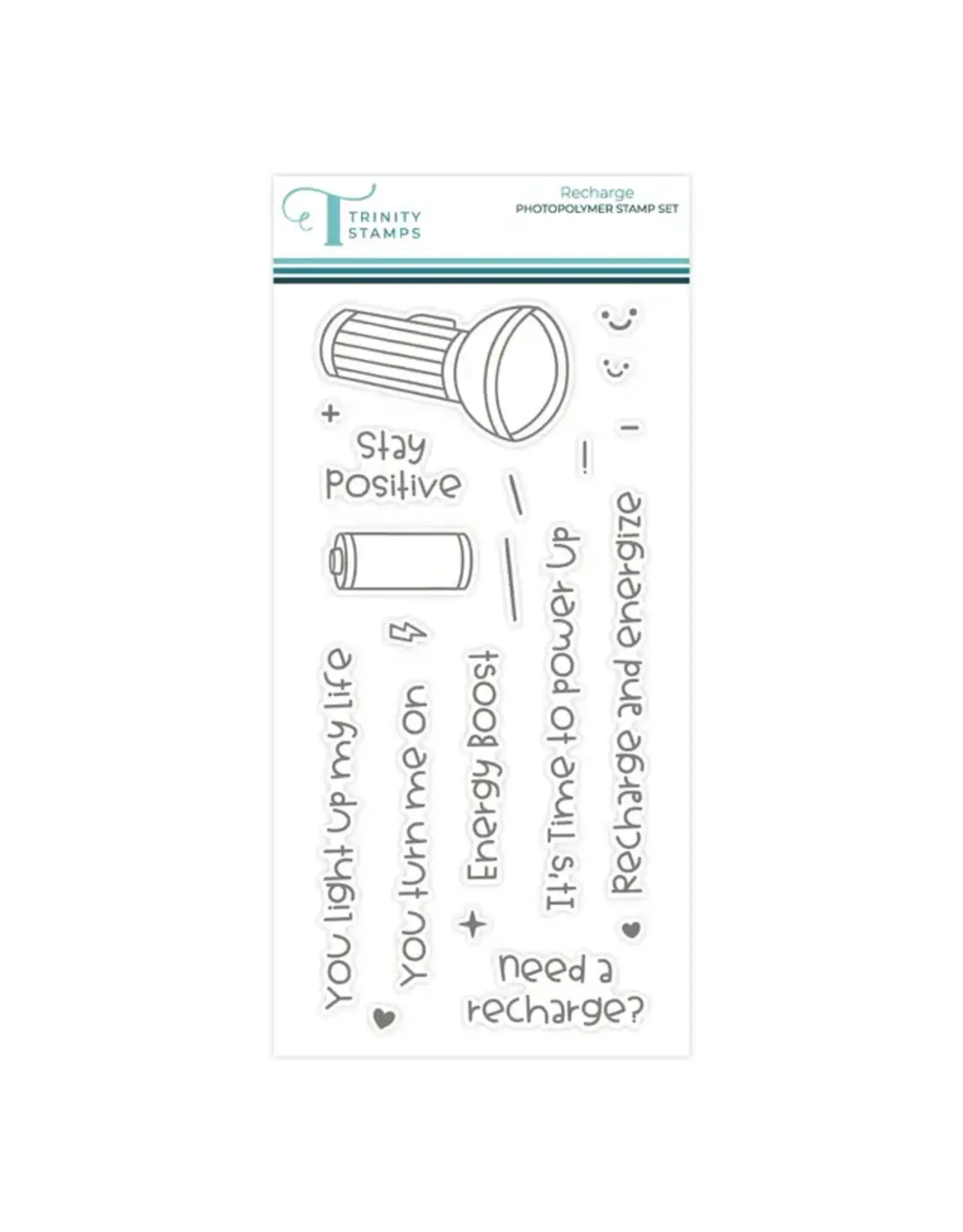 TRINITY STAMPS TRINITY STAMPS RECHARGE CLEAR STAMP SET