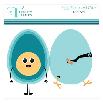 TRINITY STAMPS TRINITY STAMPS EGG-SHAPED CARD DIE SET