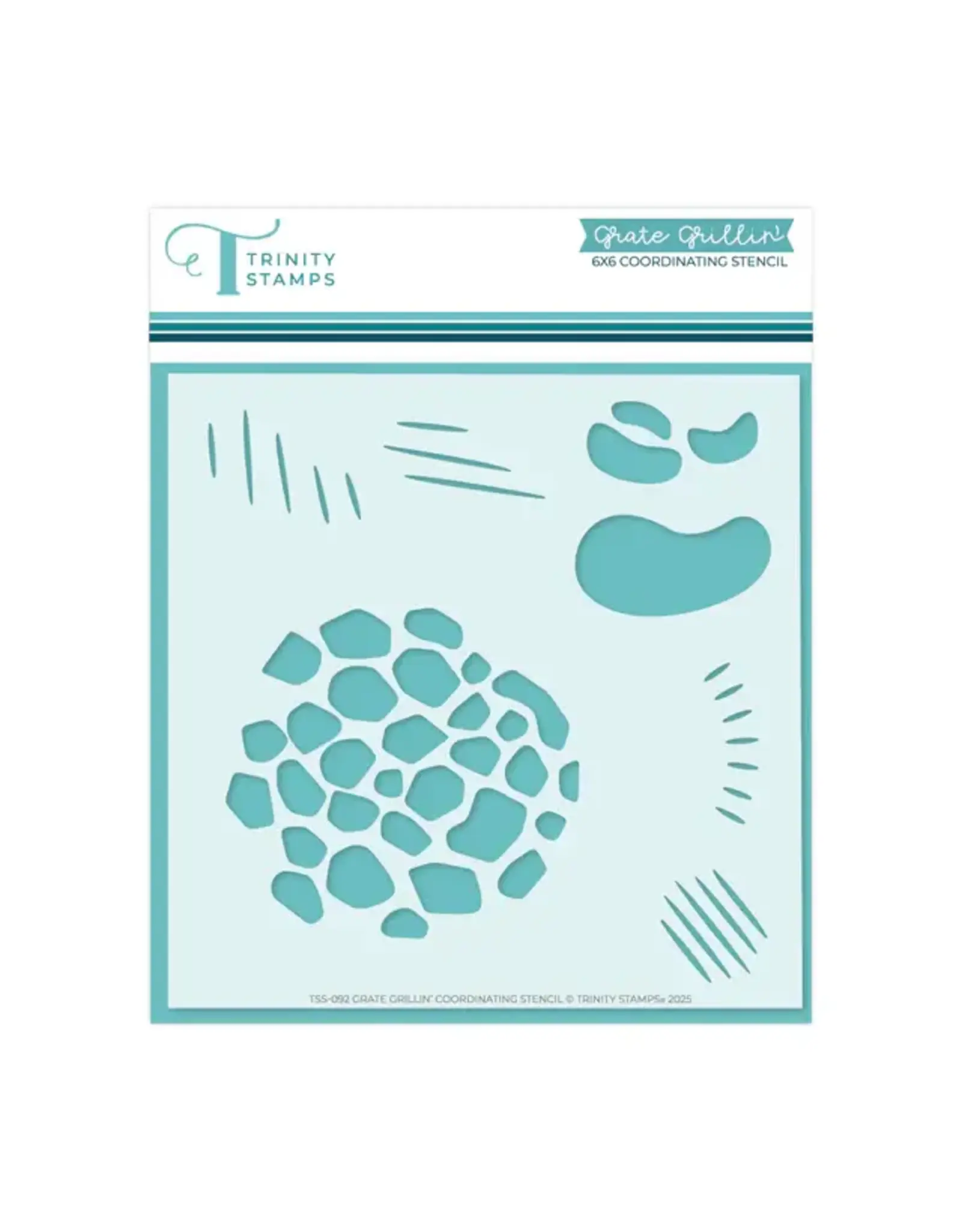 TRINITY STAMPS TRINITY STAMPS GRATE GRILLIN' 6x6 STENCIL