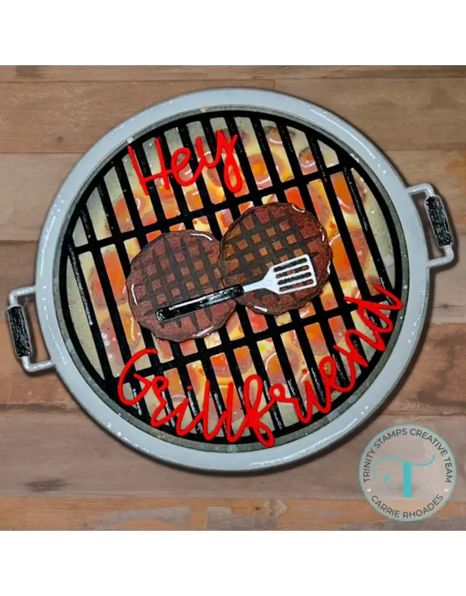 TRINITY STAMPS TRINITY STAMPS GRATE GRILLIN' 6x6 STENCIL