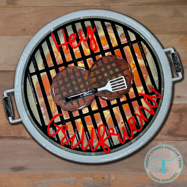 TRINITY STAMPS TRINITY STAMPS GRATE GRILLIN' 6x6 STENCIL