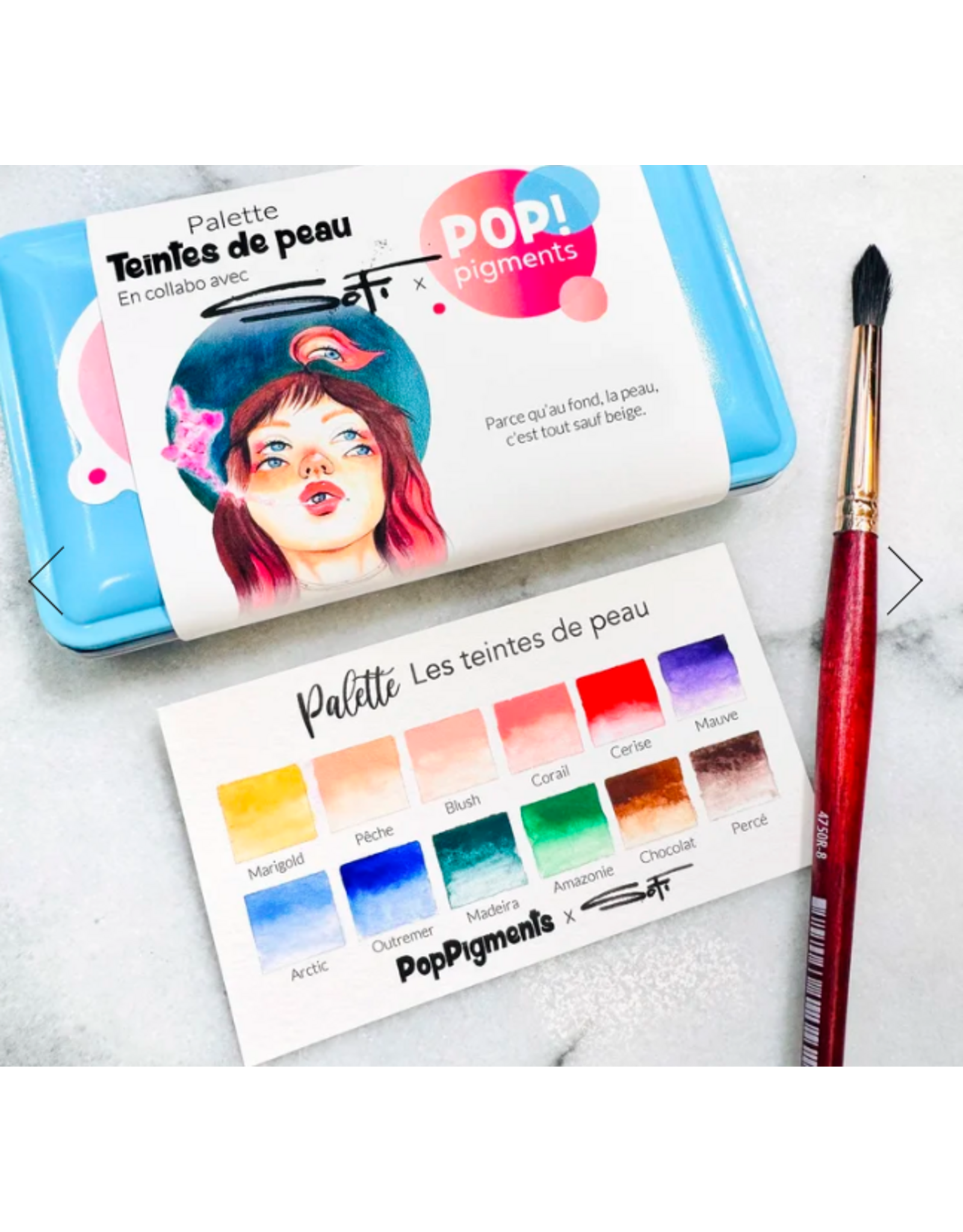 POP! PIGMENTS POP! PIGMENTS AQUARELLE TIENTES DE PEAU 12/PK